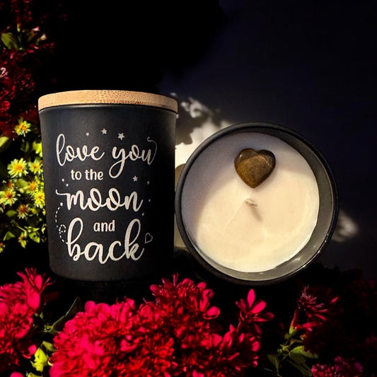Love You to the Moon and Back Candle - Pink Sugar