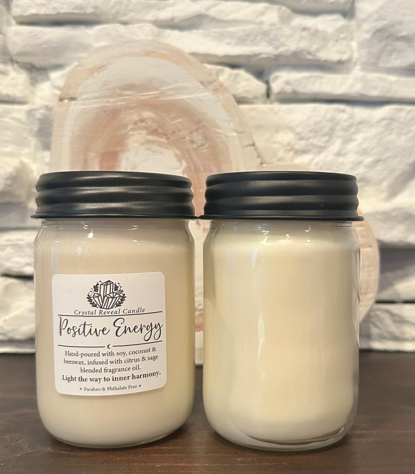 Positive Energy Crystal Reveal Candle - Citrus & Sage