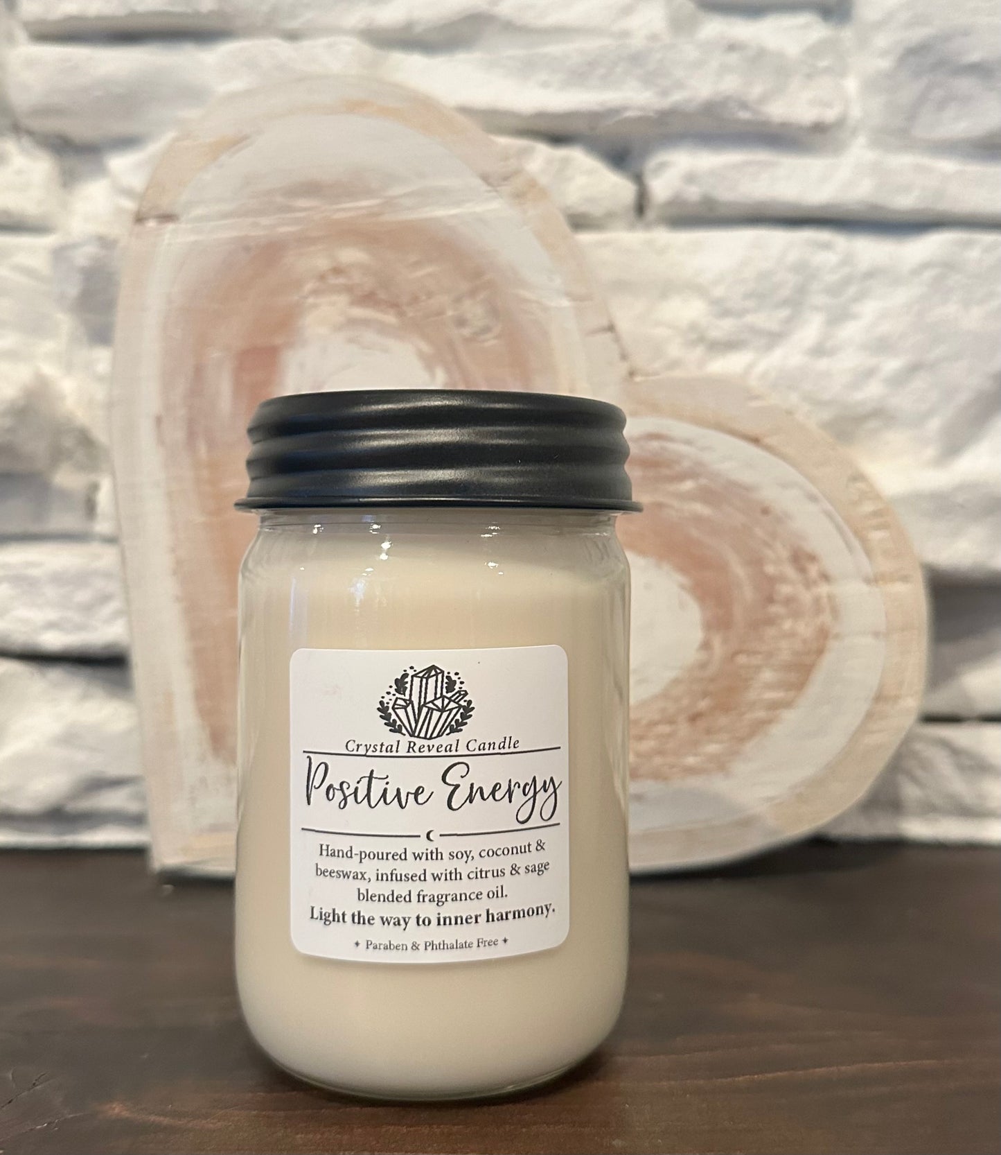 Positive Energy Crystal Reveal Candle - Citrus & Sage
