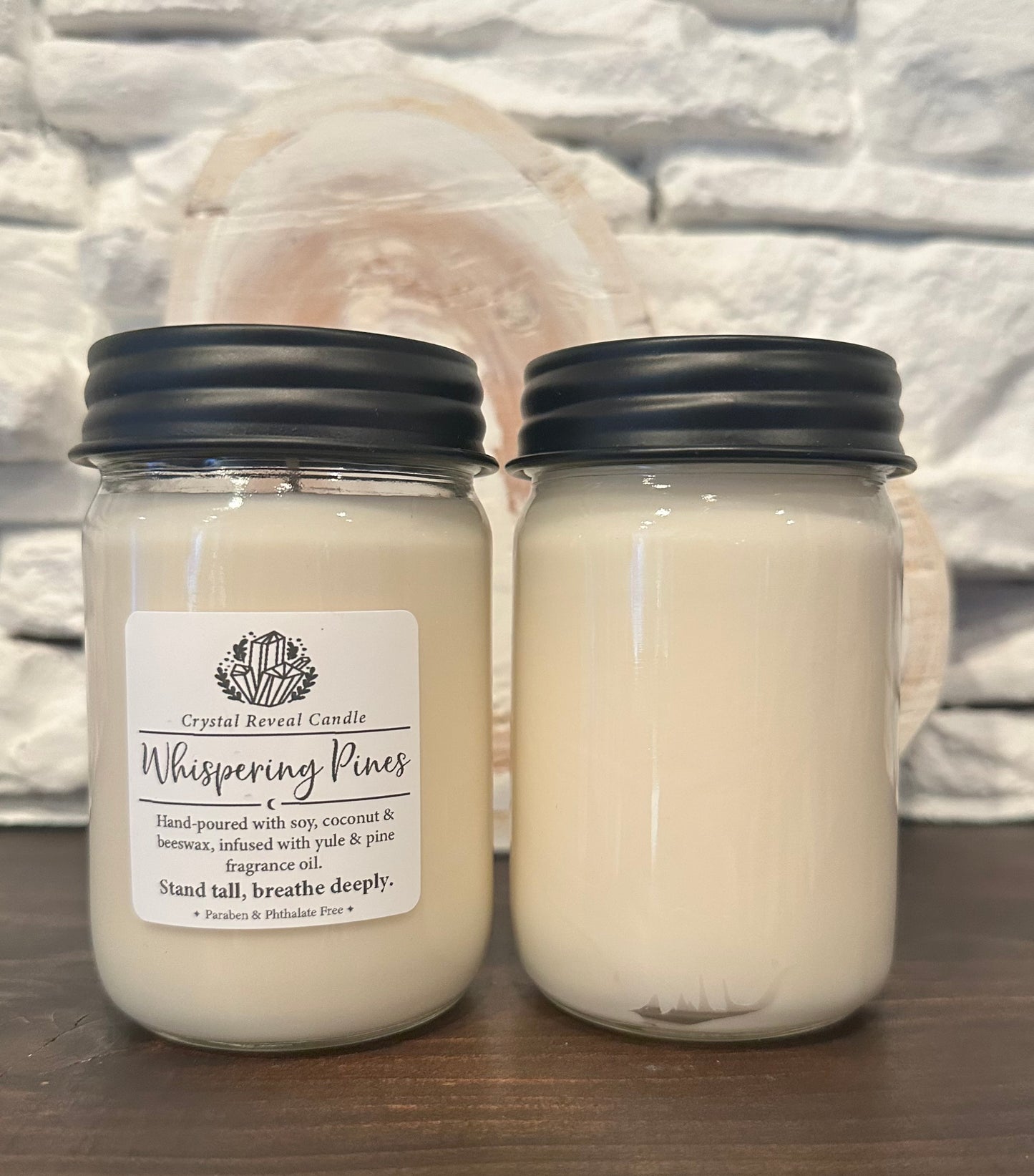 Whispering Pines Crystal Reveal Candle - Yule & Pine