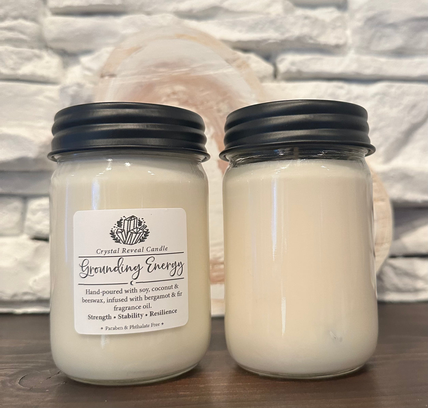Grounding Energy – Crystal Reveal Candle - Bergamot & Fir