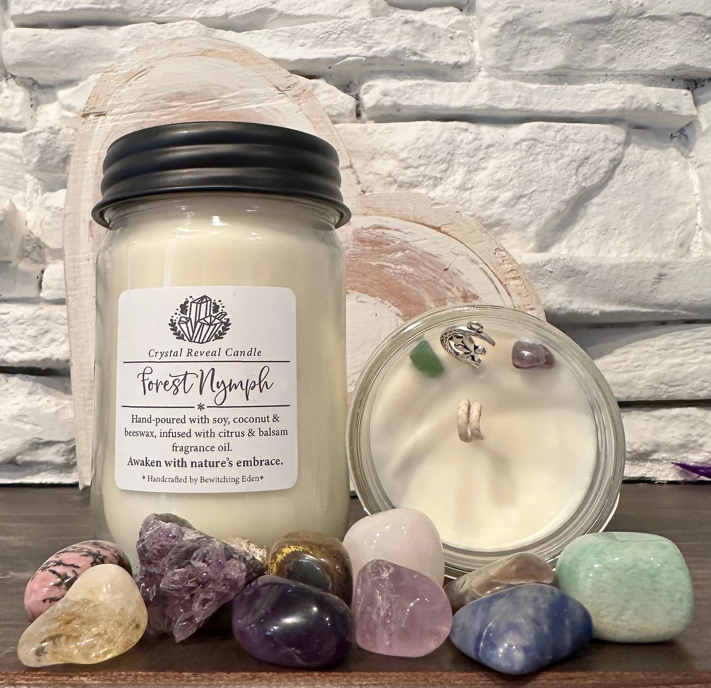 Forest Nymph Crystal Reveal Candle - Citrus & Balsam