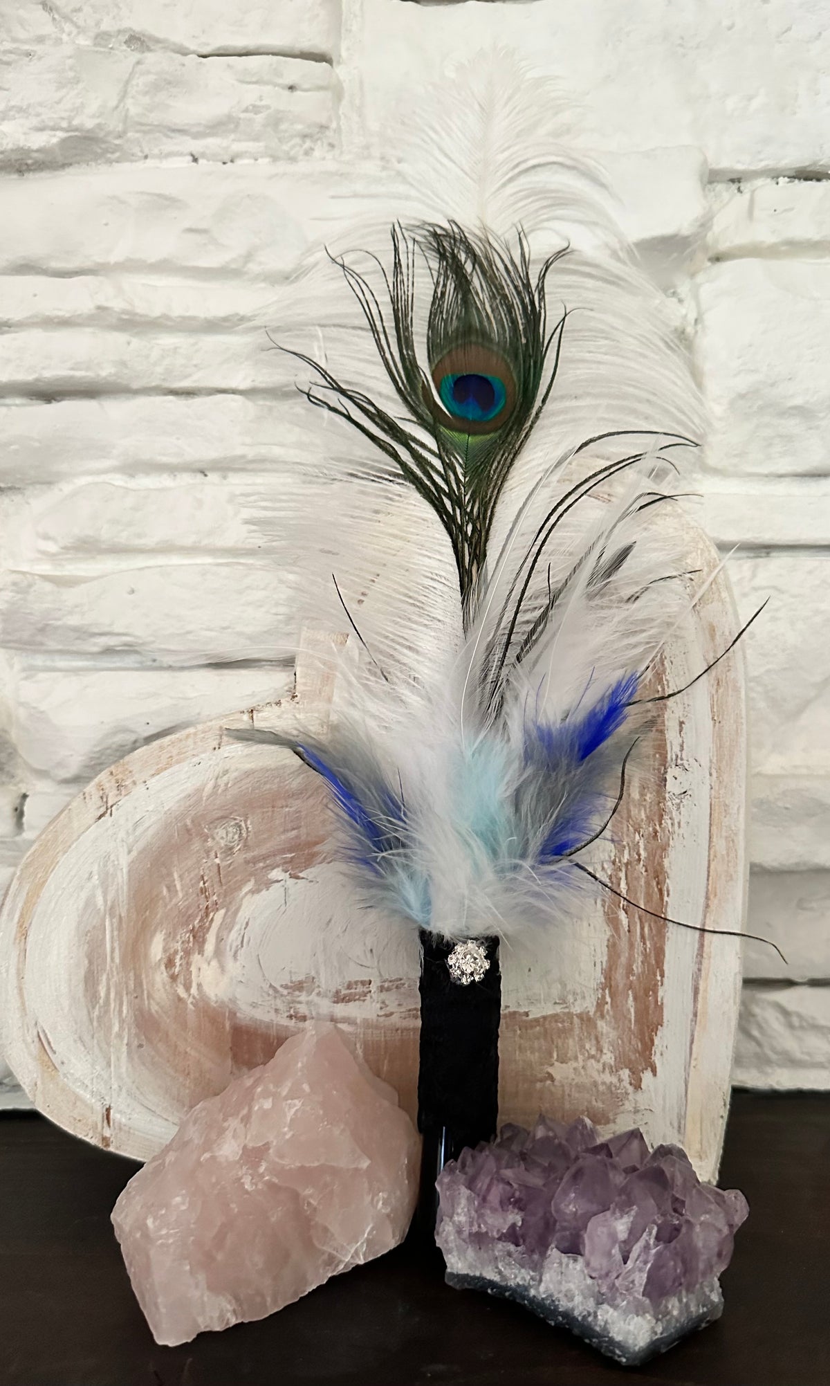 Silver Sheen Obsidian Smudging Wand