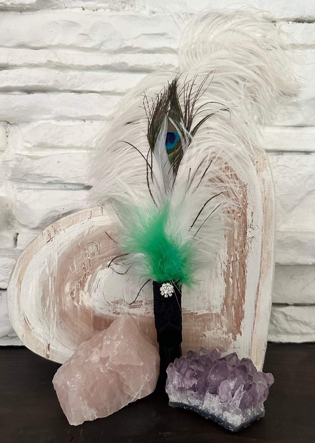 Silver Sheen Obsidian Smudging Wand