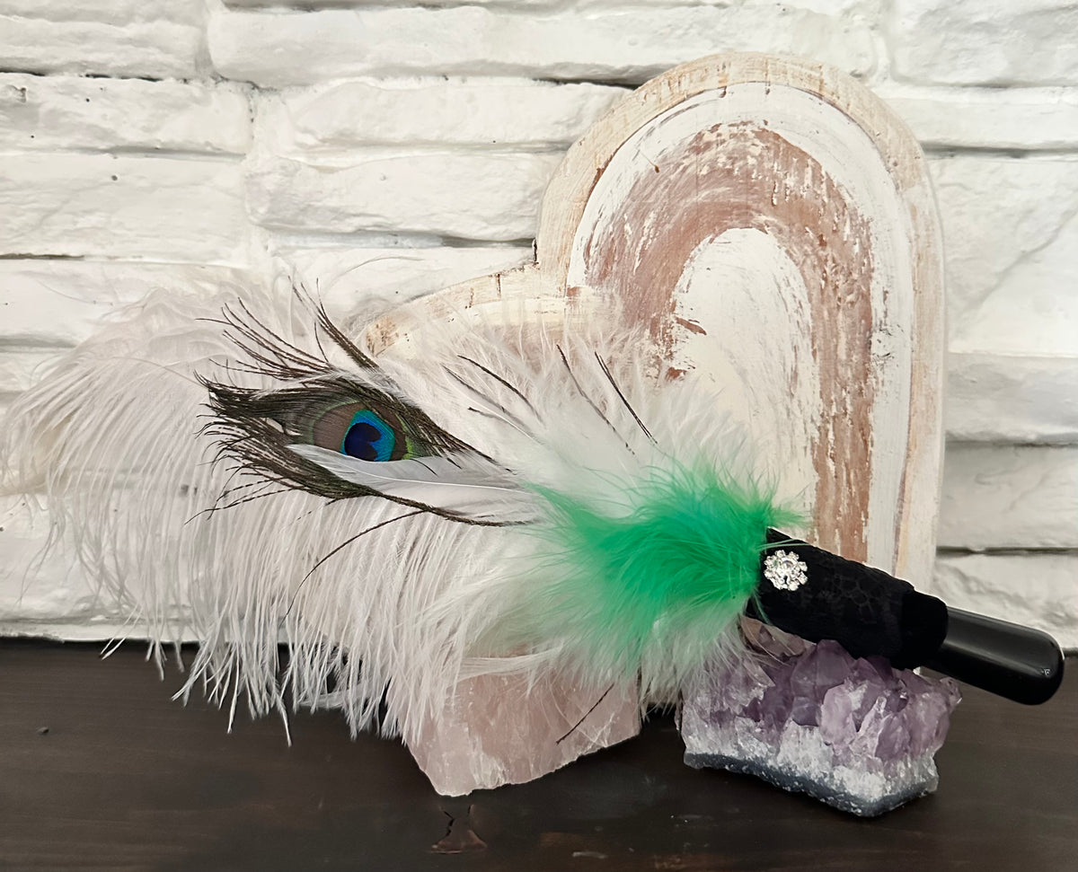 Silver Sheen Obsidian Smudging Wand