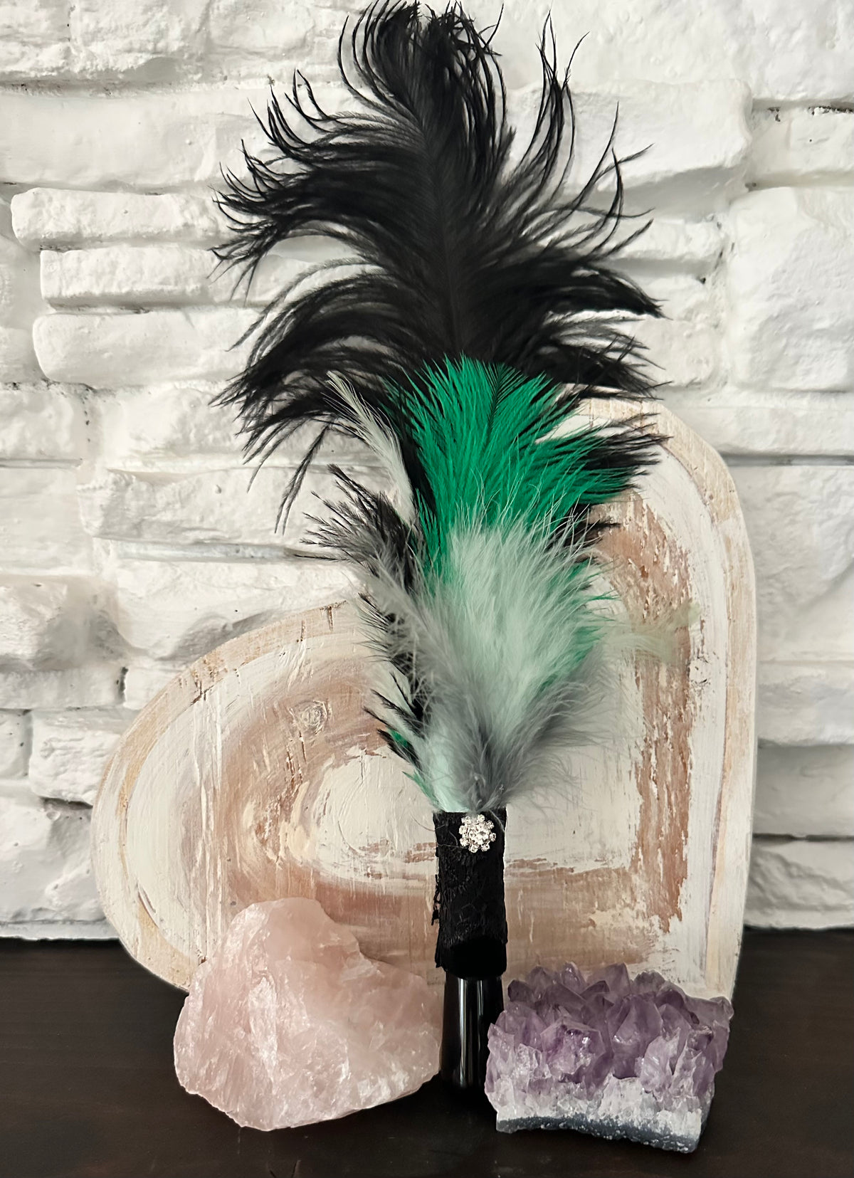 Silver Sheen Obsidian Smudging Wand