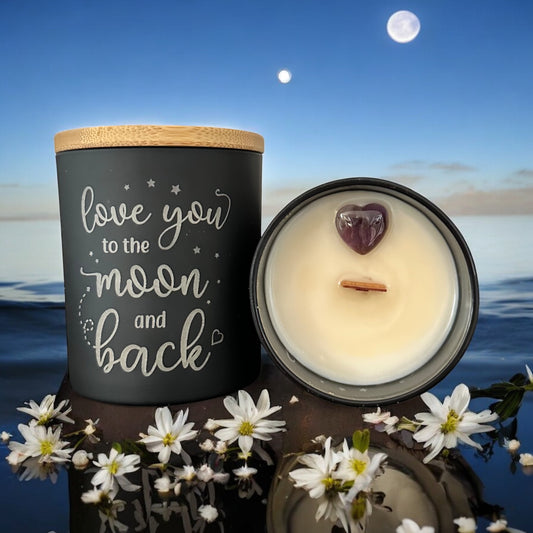Love You to the Moon and Back Candle - Pink Sugar